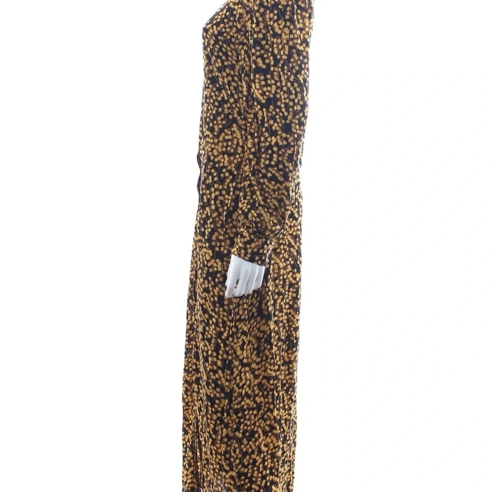 Ganni Black and Gold Long Sleeve Dress - Picture 6 of 7